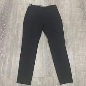 Zara black and white stretch waist skinny leg trouser